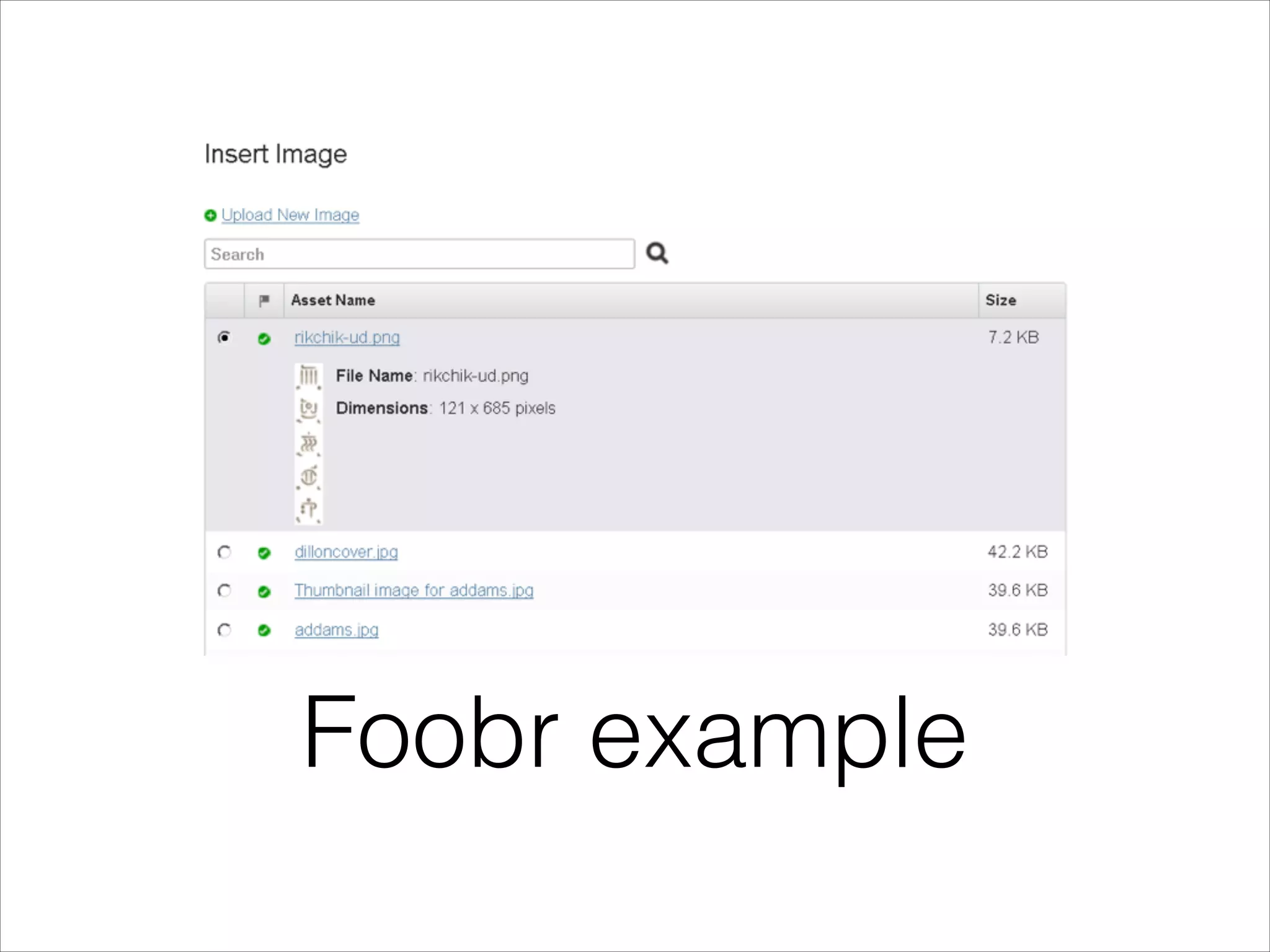 Foobr example

 