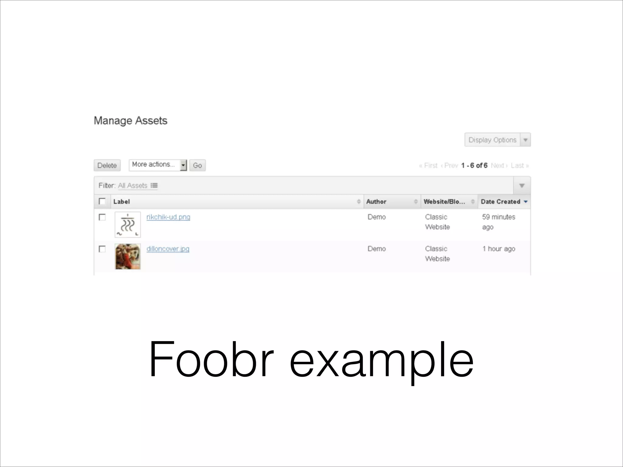 Foobr example

 