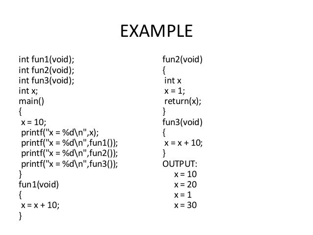 User defined functions in C programmig