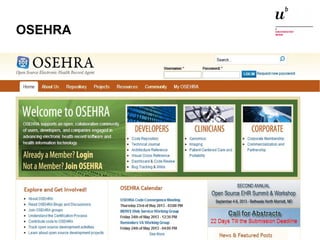 OSEHRA 
User-Driven Open Source Communities, auch 31. Oktober 2014 für den Finanzsektor 29 
 