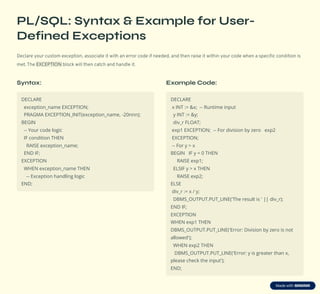 Pragma Sql User-Exception-Handling.pdufipoiupipio[po | PDF