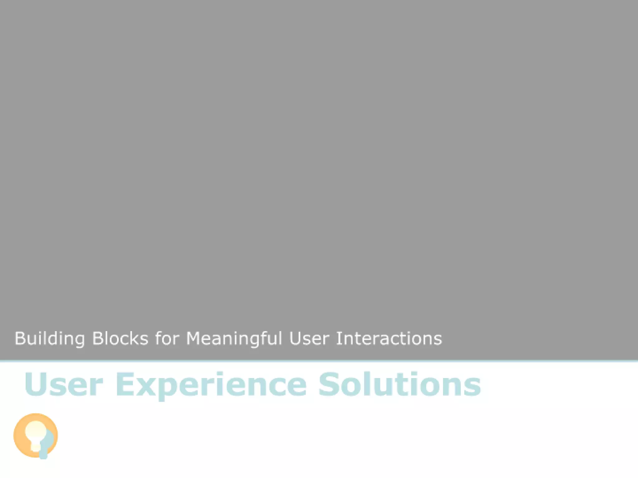 User Experience Design