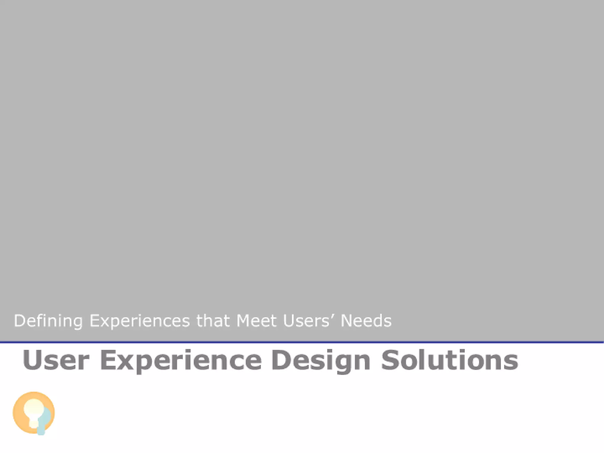 User Experience Design