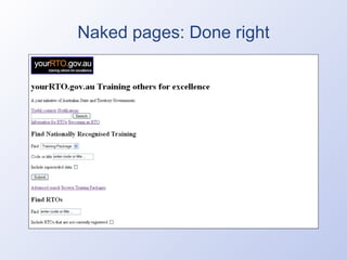 Naked pages: Done right 