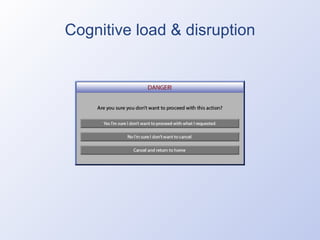 Cognitive load & disruption 