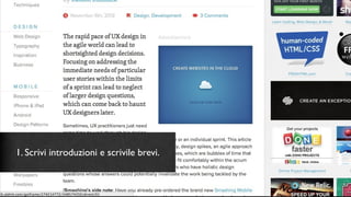 1. Scrivi introduzioni e scrivile brevi.
 