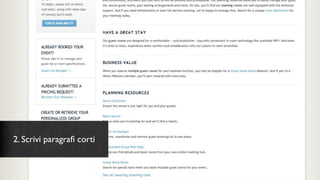 2. Scrivi paragraﬁ corti
 