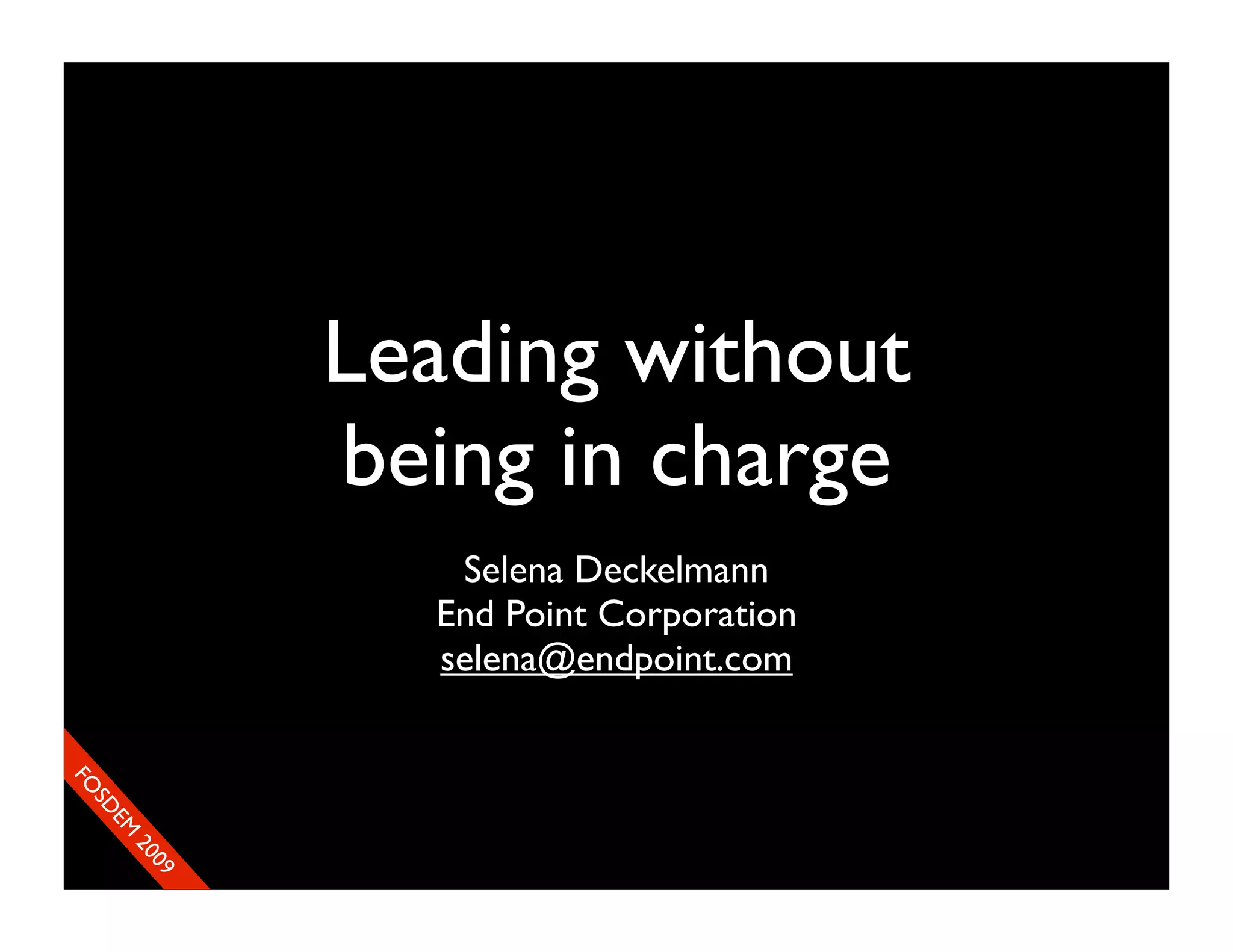 Leading Without Being In Charge