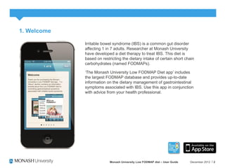 Monash University Low FODMAP Diet App User Guide | PDF