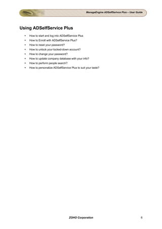 ADSelfService User guide | PDF