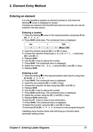 ZELIO2_EN.book Page 37 Tuesday, January 13, 2004 11:53 AM




      3$66:25' 0HQX


     'HVFULSWLRQ
                      ,I WKH SURJUDP LV SDVVZRUGSURWHFWHG NH GLVSODHG 