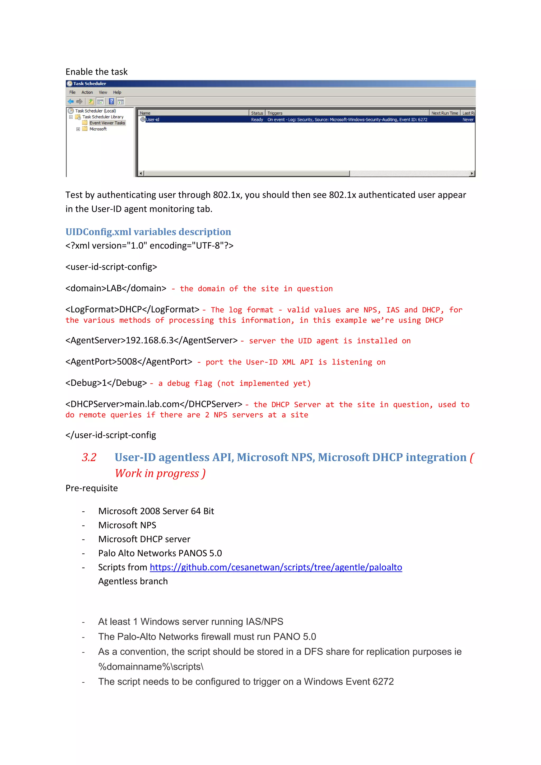 User id installation and configuration | PDF