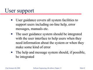 Support Interface Explained User Interface Design in Software Engineering SE15 | PPT