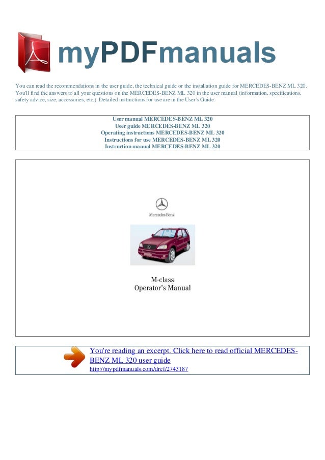 Ml320 Manual User Guide