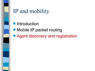 User mobility and location management | PPT