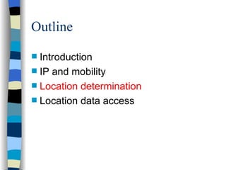 User mobility and location management | PPT