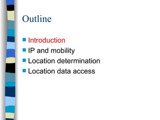 User mobility and location management | PPT