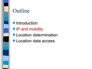 User mobility and location management | PPT