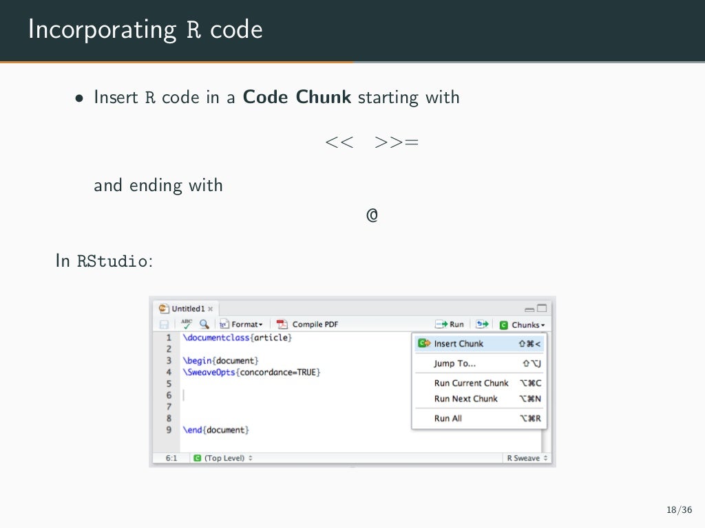 An introduction to knitr and R Markdown