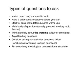 User Research Interviews: All you need to know | PDF