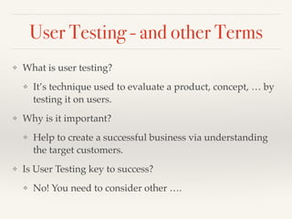 User Testing by Example | PPT