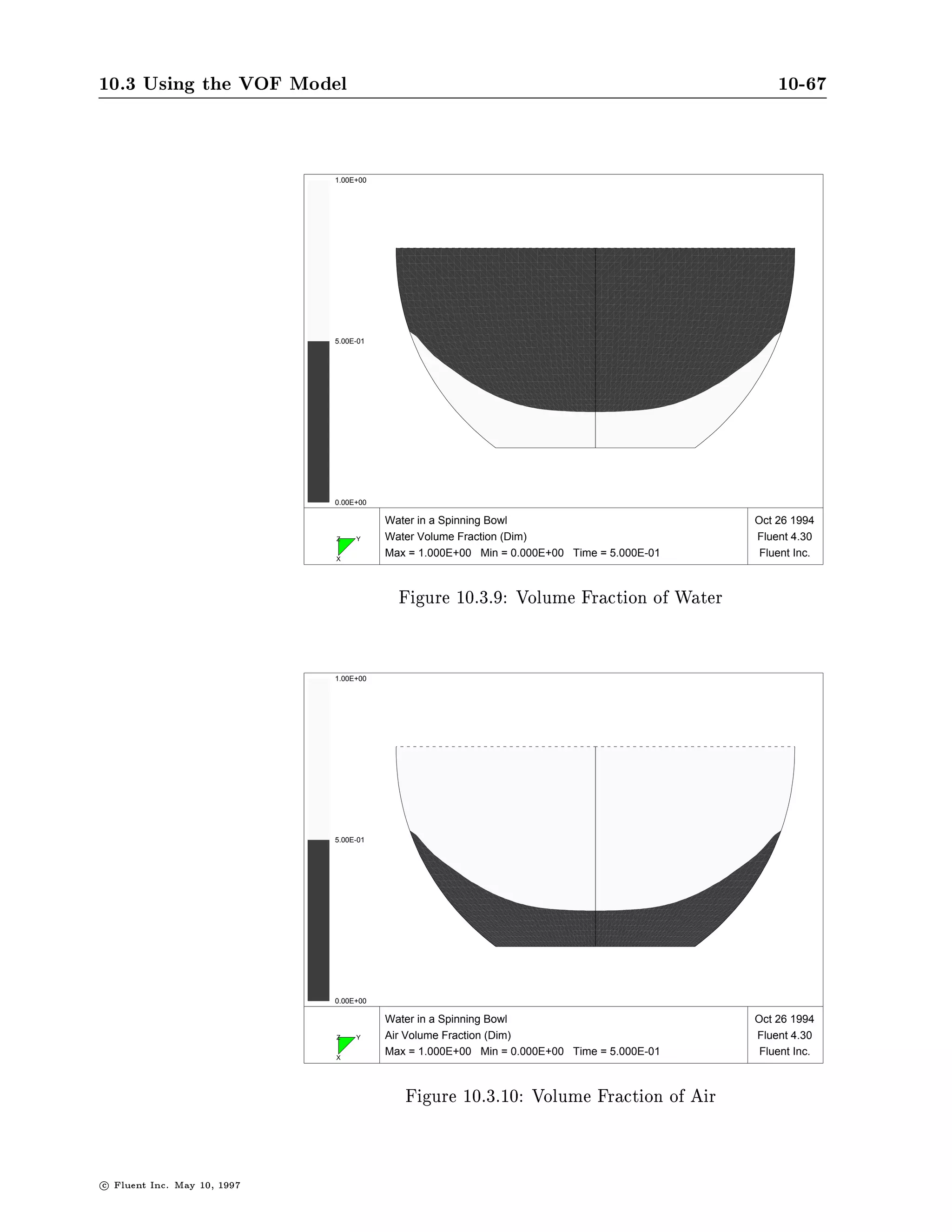 10.3 Using the VOF Model                                                                  10-63

                               To set the CHEMICAL-SPECIES you need to specify the value of the
                                rst species named for this example. If you have N species, you
                               will have to set all non-zero values for the rst N-1 species.

I1-ZONE-BOUNDARY-CONDITIONS-
 CS
R- OIL-A MASS FRACTION
R- UNITS= DIM ++DEFAULT 0.0000E+00++
 .5



                               Boundary conditions may also be set in the Boundary Conditions
                               panel. Choose the boundary from the Active Zones list and click
                               the Set... button. The Phase information is set in the resulting
                               boundary conditions panel, as shown below.




c   Fluent Inc. May 10, 1997
 