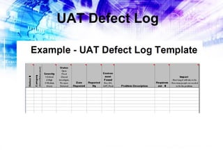 UAT Defect Log

 