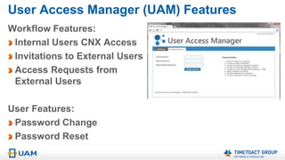 Whats new in UAM 3.0
Inviter can use an additional personal text for invitations
Deletion of user from the Internet Lockout Database (after
set a new password)
Better overview of the registration forms and
registrations views (Notes Client)
Protocoll of all send mails to a registration (Notes Client)
 