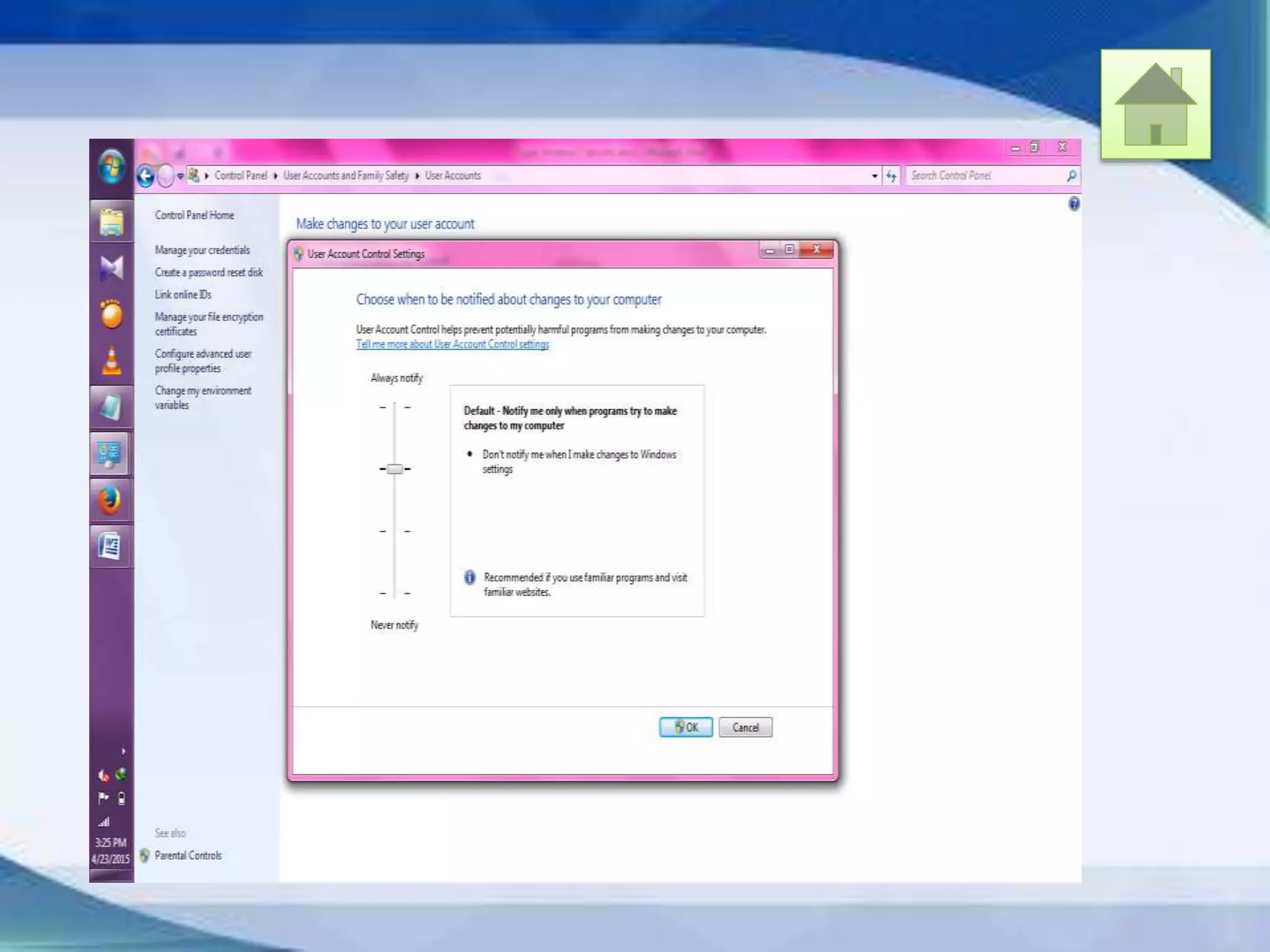 User account control (auc)