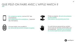 24userADgents
QUE PEUT-ON FAIRE AVEC L’APPLE WATCH ?
24
…mais aussi Météo, Bourse, Photos, etc.
 