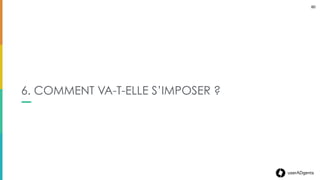 60userADgents
COMMENT VA-T-ELLE S’IMPOSER ?
60
AU SXSW 2015, BEAUCOUP PRÉDISENT QUE
LA MONTRE DEVIENDRA L’ÉCRAN PRINCIPAL.
COMMENT POURRAIT-ELLE S’IMPOSER ?
 