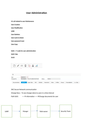 SAP User Administration: Managing Users, Roles, and Authorizations | DOCX