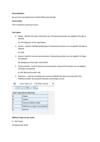 SAP User Administration: Managing Users, Roles, and Authorizations | DOCX