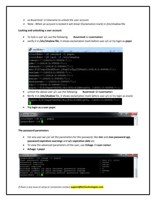 User and group administration in Linux | PDF