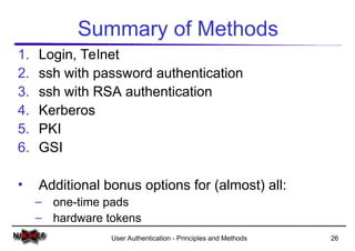 Comprehensive Overview of User Authentication Principles and Methods | PPT
