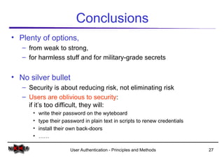 Comprehensive Overview of User Authentication Principles and Methods | PPT