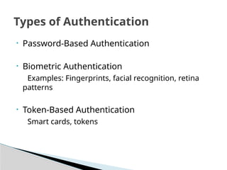 USER AUTHENTICATION in information security.pptx