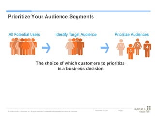Prioritize Your Audience Segments The choice of which customers to prioritize  is a business decision 