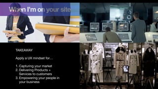 TAKEAWAYS

UX need to know components…

1. User Personas

2. User Journeys

3. Use Cases
 