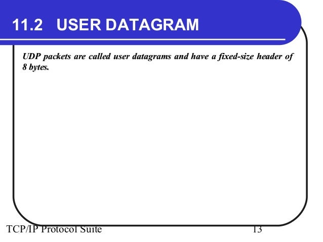 user datagram Abbreviated udp, a connectionless protocol that, like tcp, runs on top of ip networks. user datagram Abbreviated udp, a connectionless protocol that, like tcp, runs on top of ip networks.