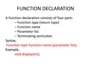 User defined function in c | PPT