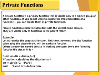 User defined functions in matlab | PPT
