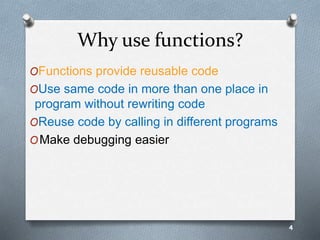 User defined Functions in MATLAB Part 1 | PPT