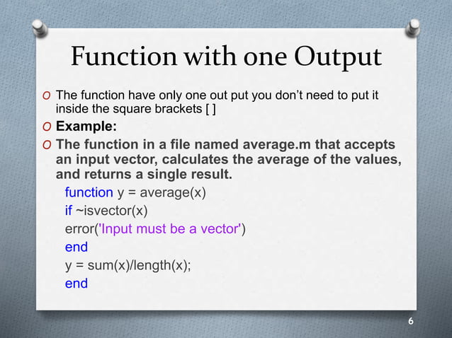 User Defined Functions in MATLAB part 2 | PPT