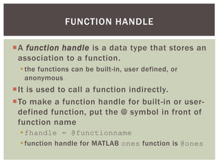 User Defined Functions in MATLAB Part-4 | PPT
