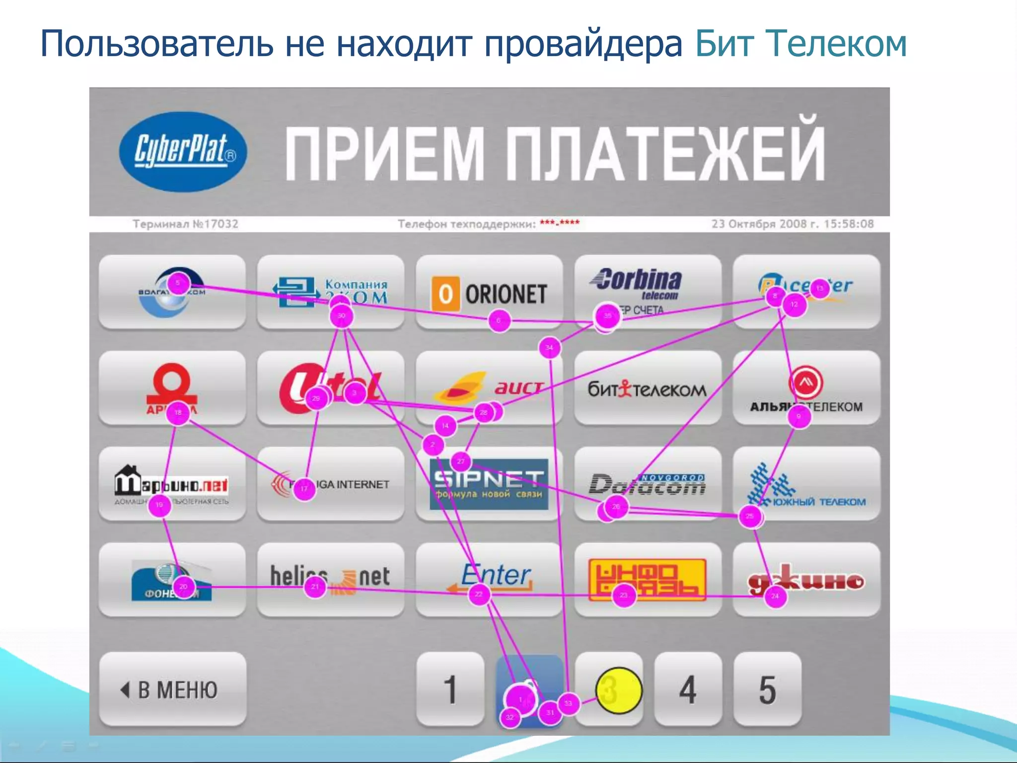 Пользователь не находит провайдера Бит Телеком
 