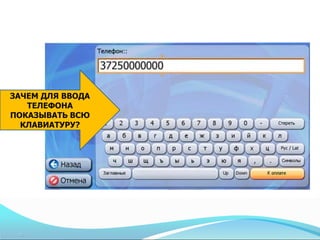 ЗАЧЕМ ДЛЯ ВВОДА
   ТЕЛЕФОНА
ПОКАЗЫВАТЬ ВСЮ
  КЛАВИАТУРУ?
 