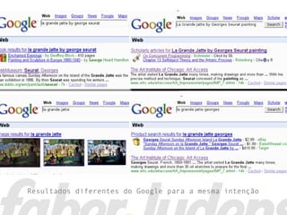 Resultados diferentes do Google para a mesma intenção
 