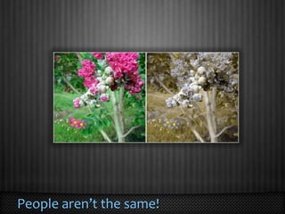 People aren’t the same!