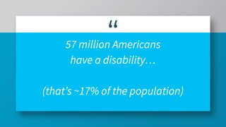 Why is web accessibility important?
 